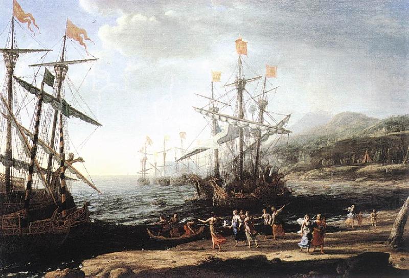 Claude Lorrain Marine with the Trojans Burning their Boats dfg china oil painting image